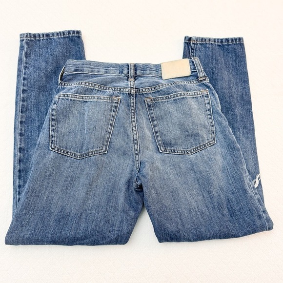 Everlane The Summer Jean Med Wash Denim Ripped Knees Size 24 - Picture 3 of 7